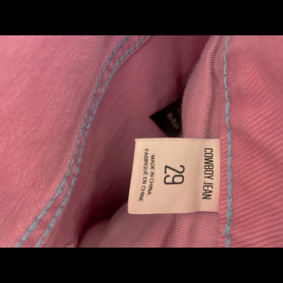 UO high waisted cowboy jeans with blue stitching - Picture 4 of 4